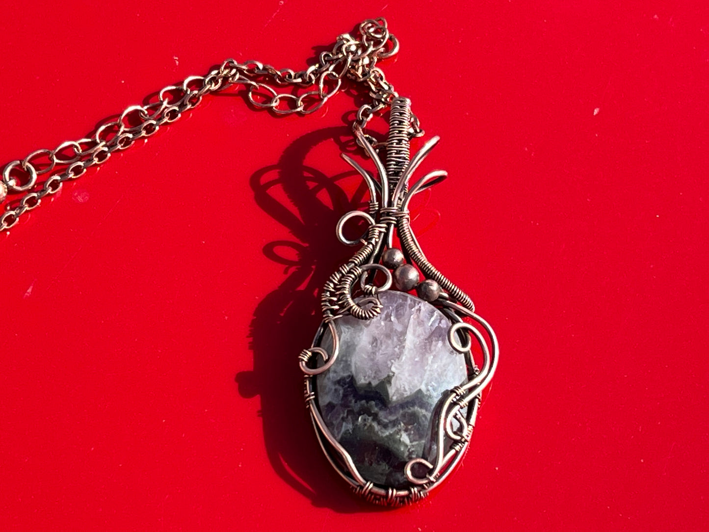 Chevron Amethyst Pendant