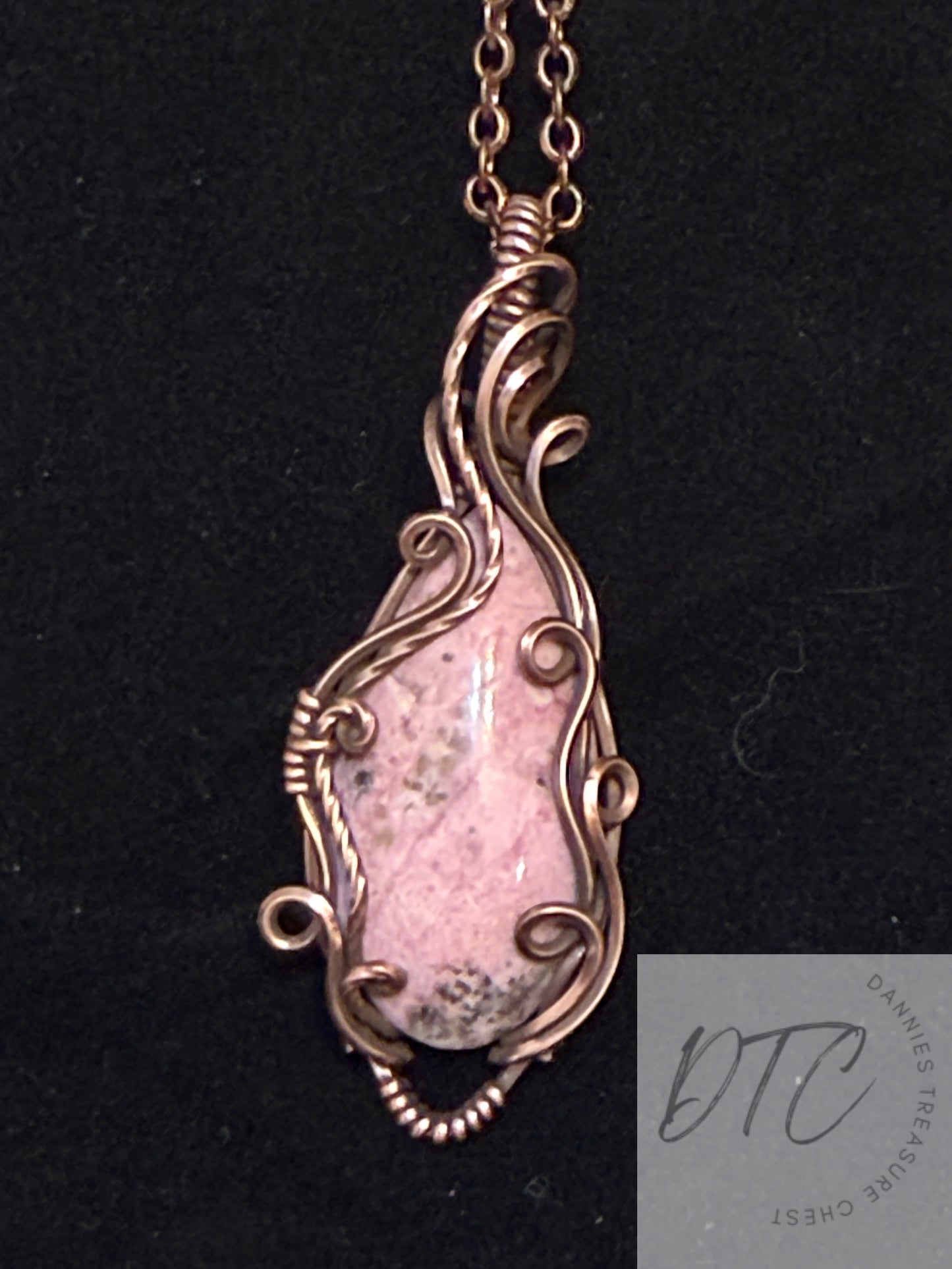 Rhodonite/Copper Pendant