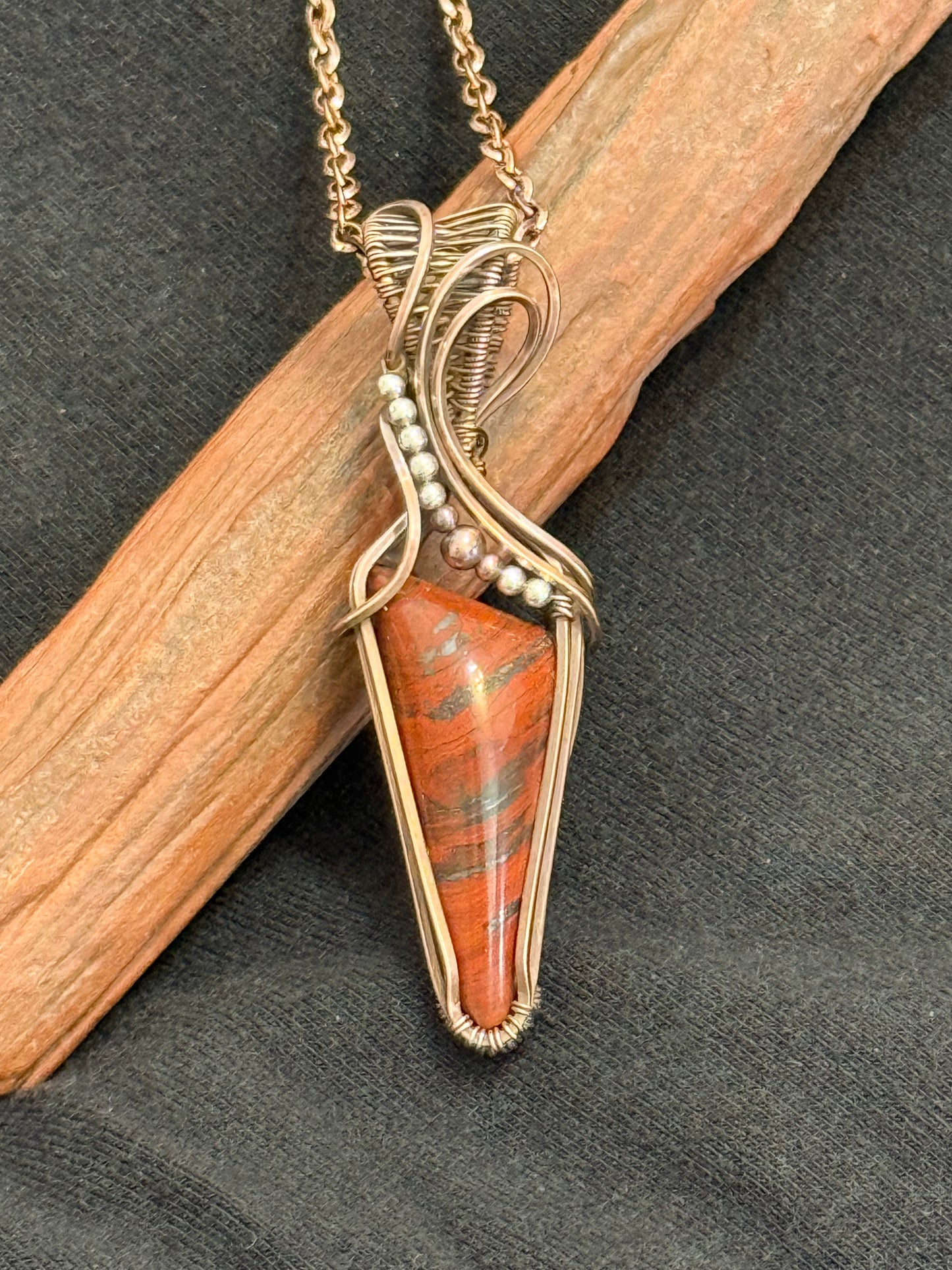 Jasper & Hematite Pendant
