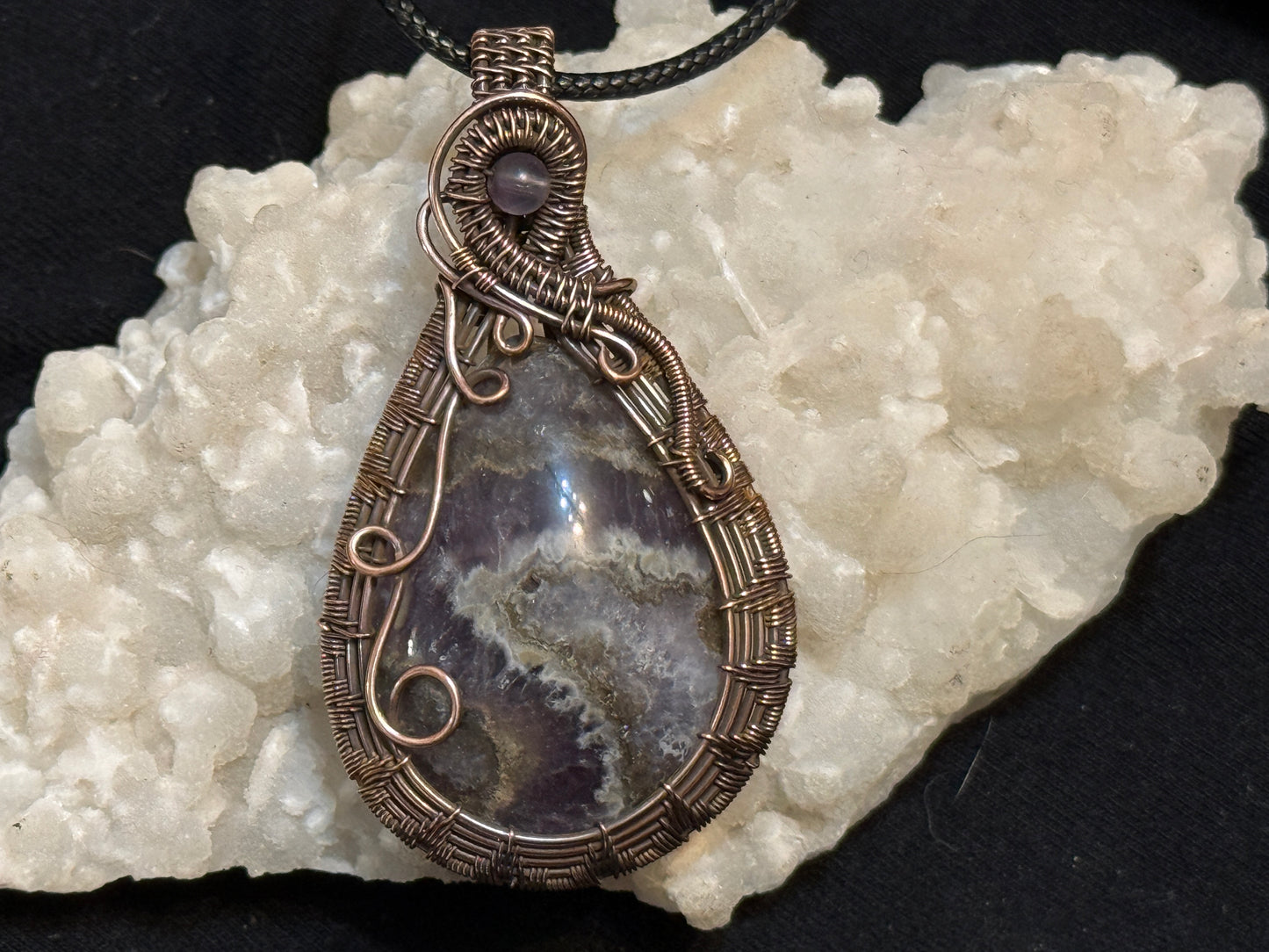 Chevron Amethyst Pendant
