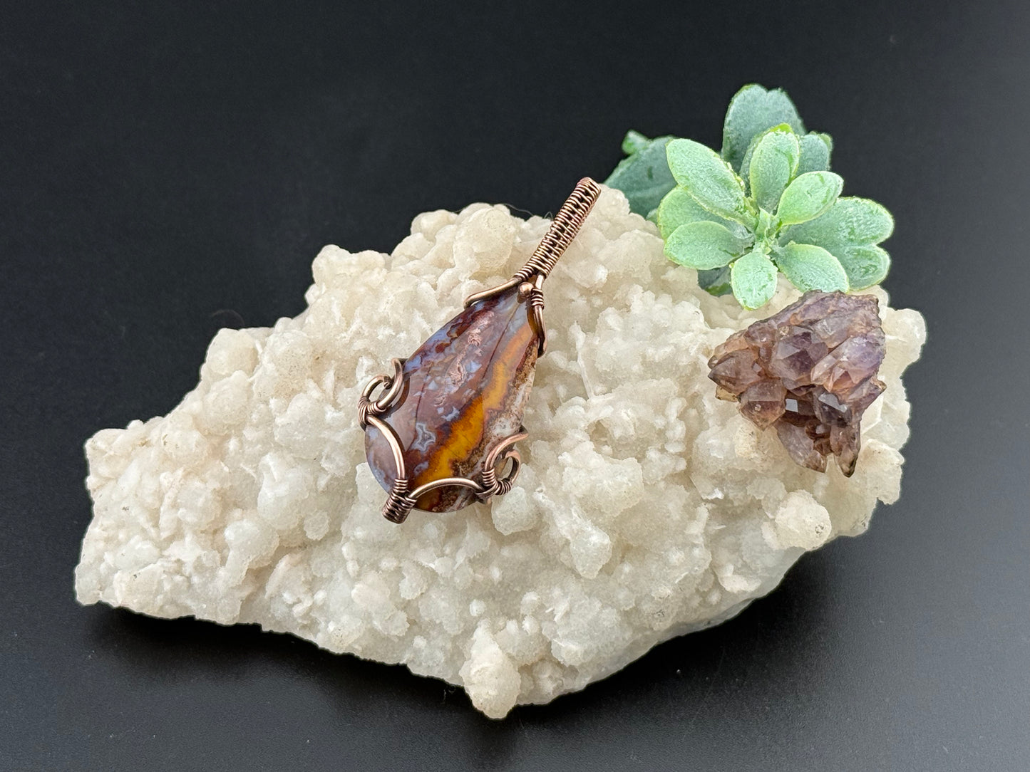 Fire Moss Agate Pendant
