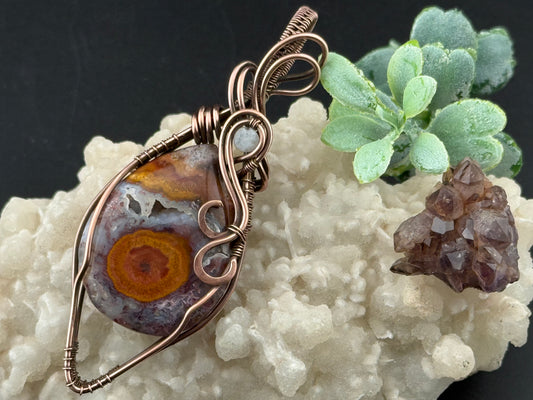 Fire Moss Agate Pendant