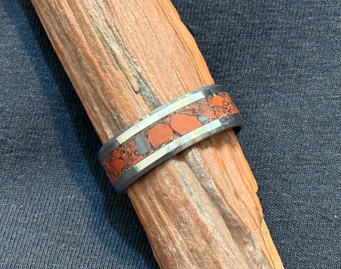 Jasper & Hematite Inlay Ring