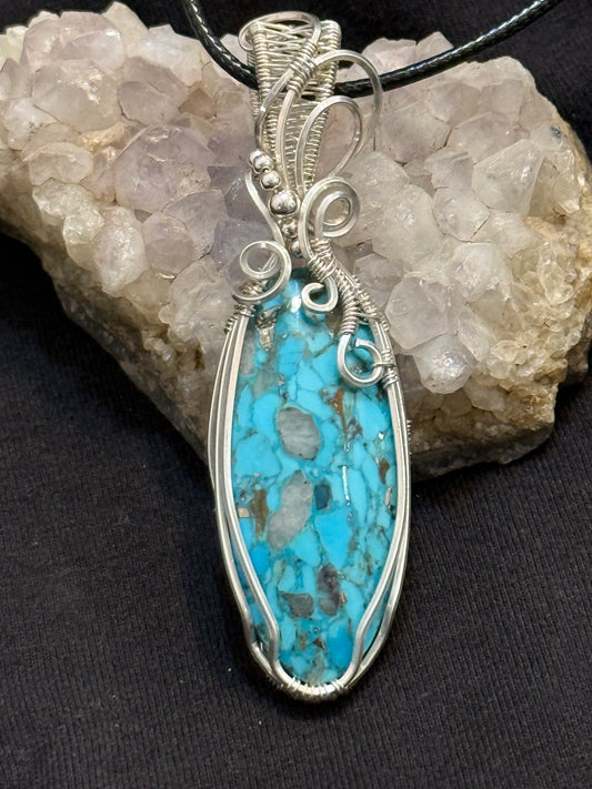 Turquoise & Sterling Silver Pendant