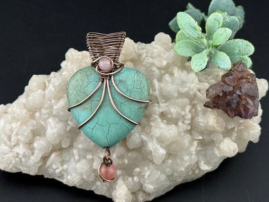 Magnesite Heart Pendant