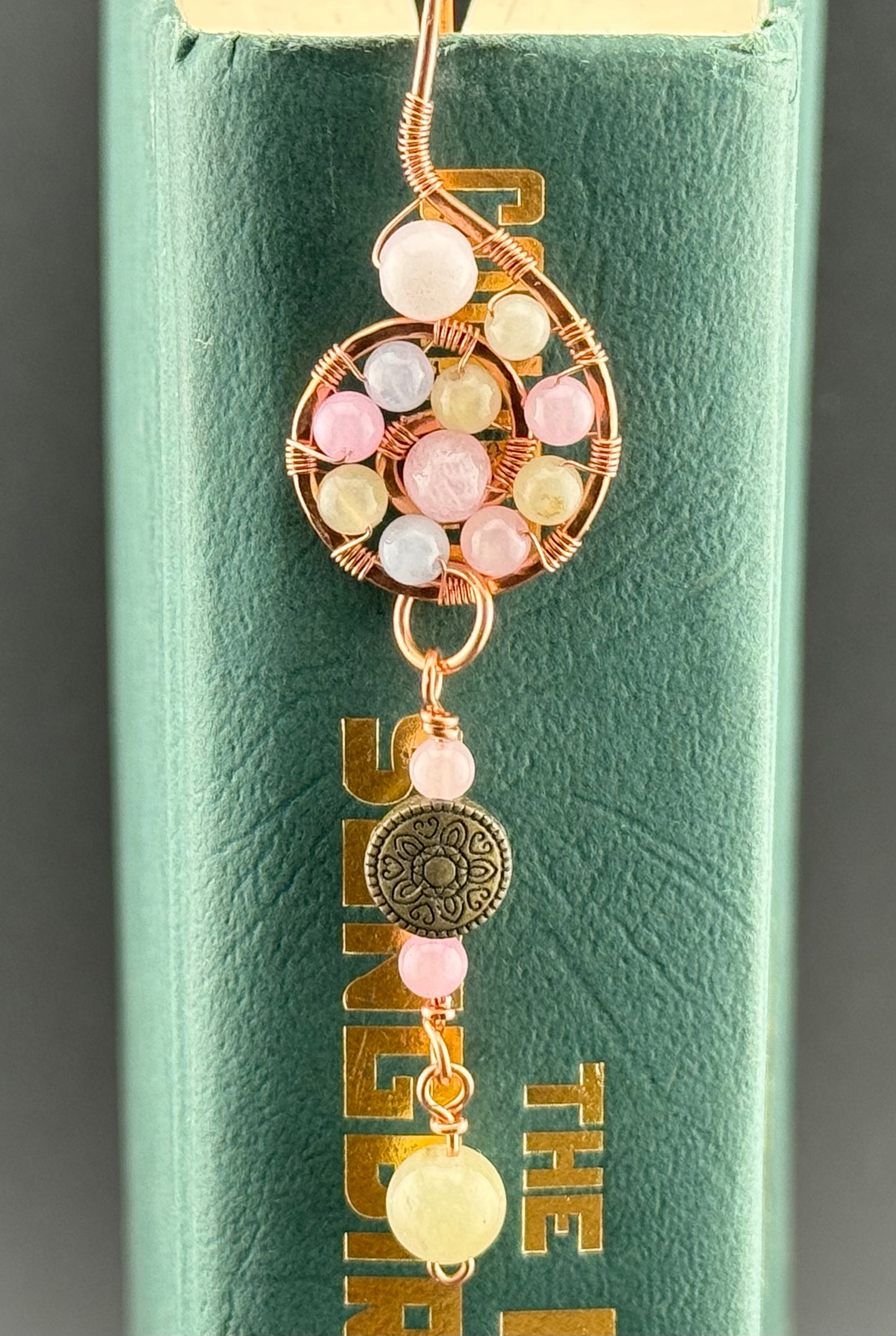 Spiral copper bookmark