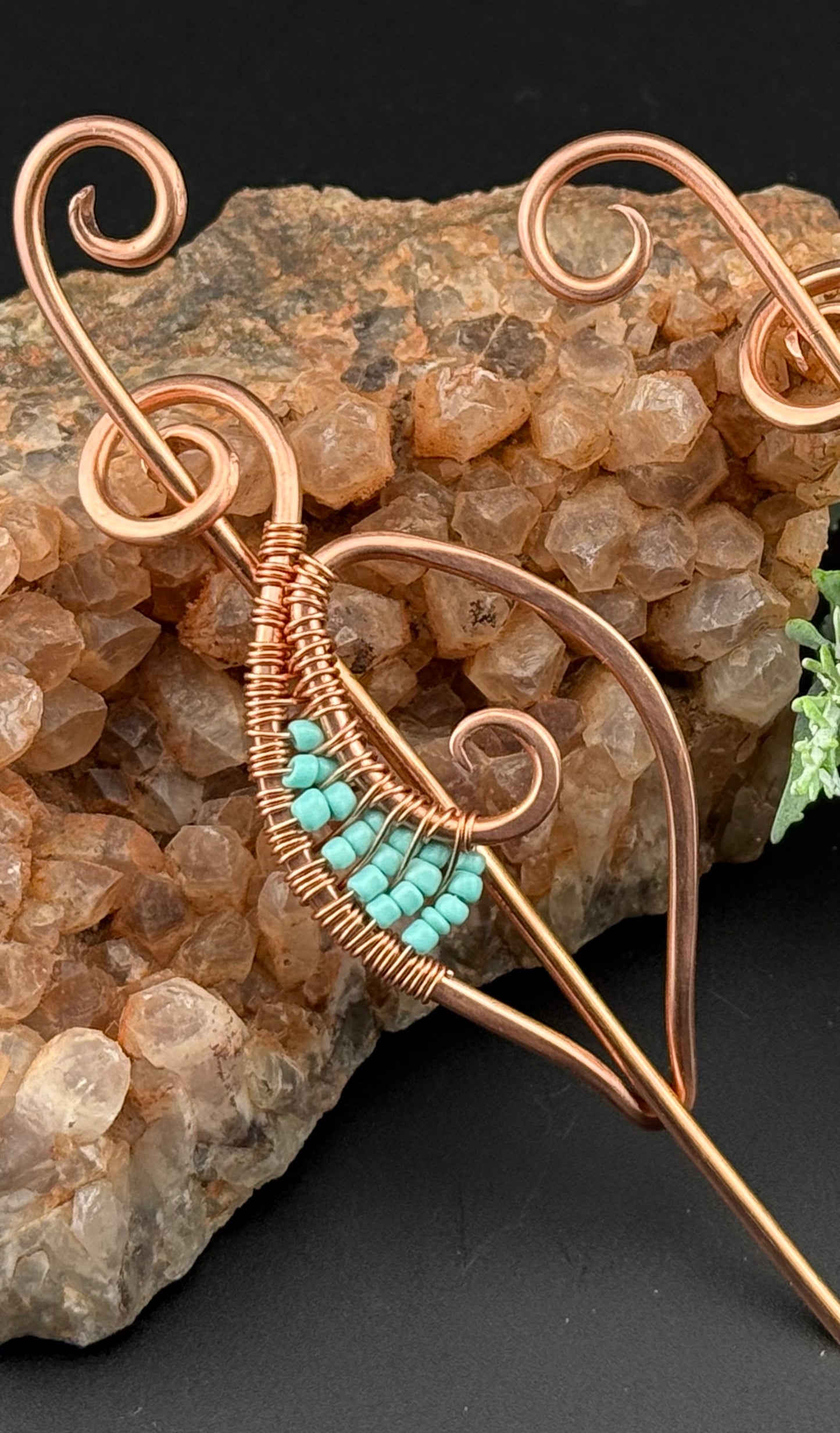 Copper hair pin
