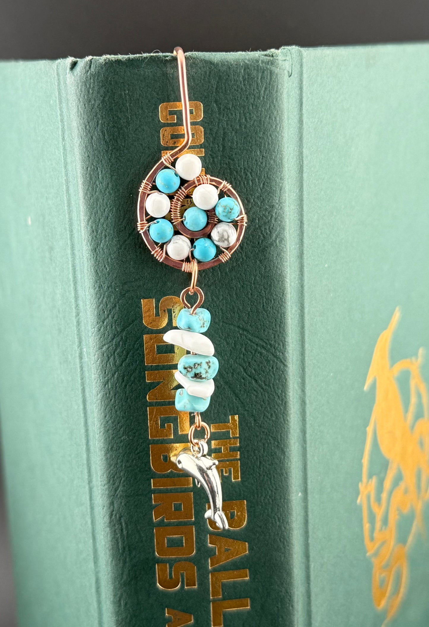 Spiral copper bookmark