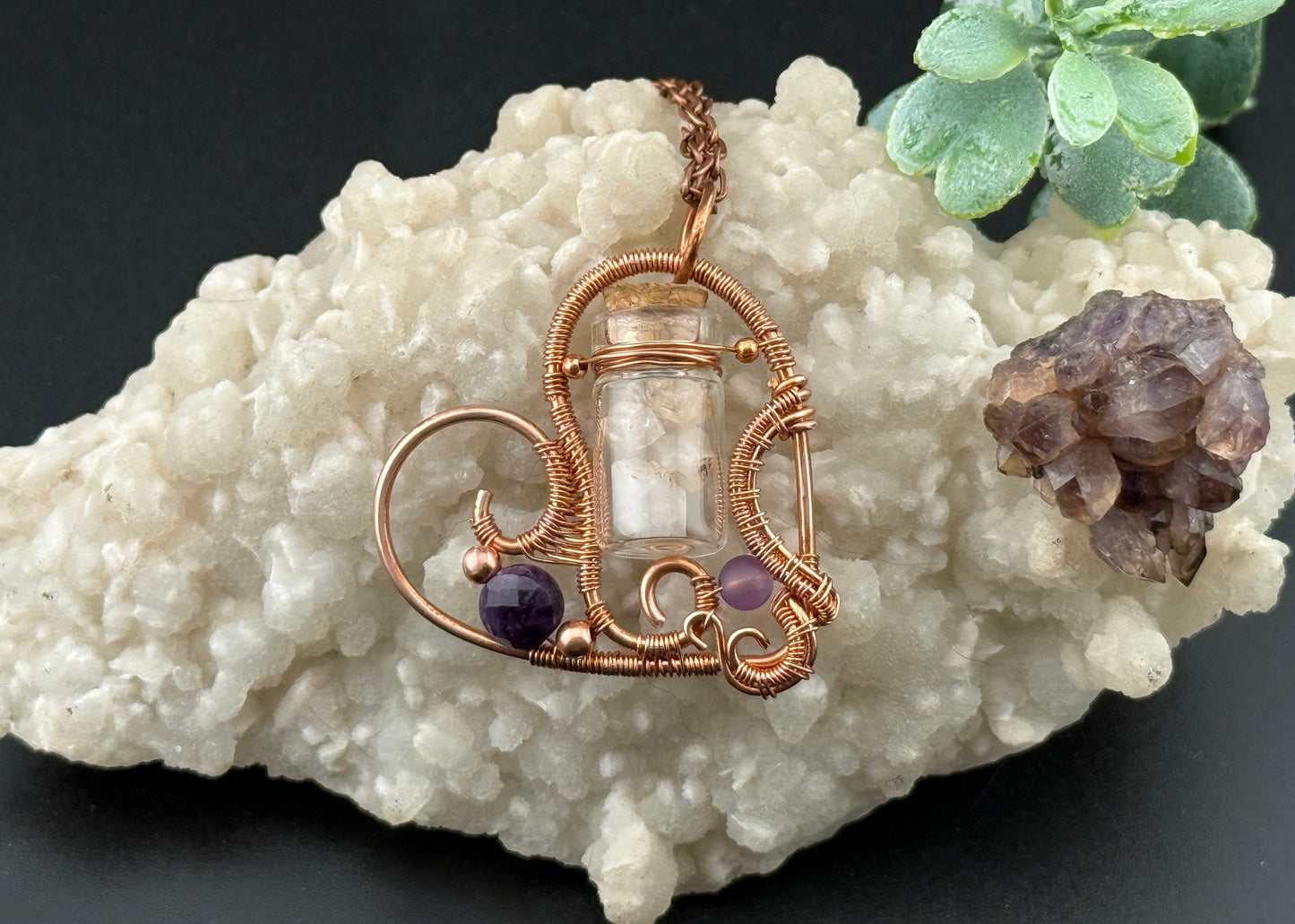 Crystal bottle pendant