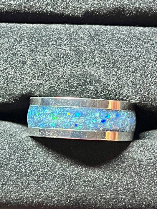 Opal inlay ring