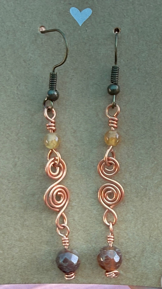 Swirly earrings