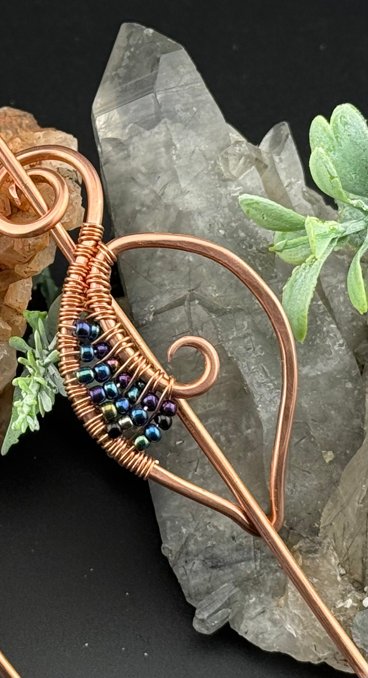 Copper hair pin