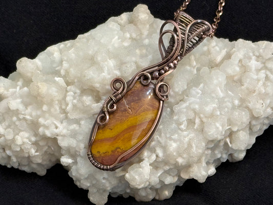 Yellow & Red Jasper Pendant