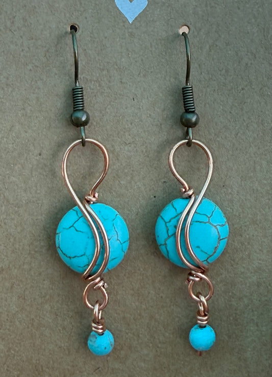Howlite earrings