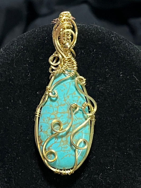 Dyed Howlite Pendant