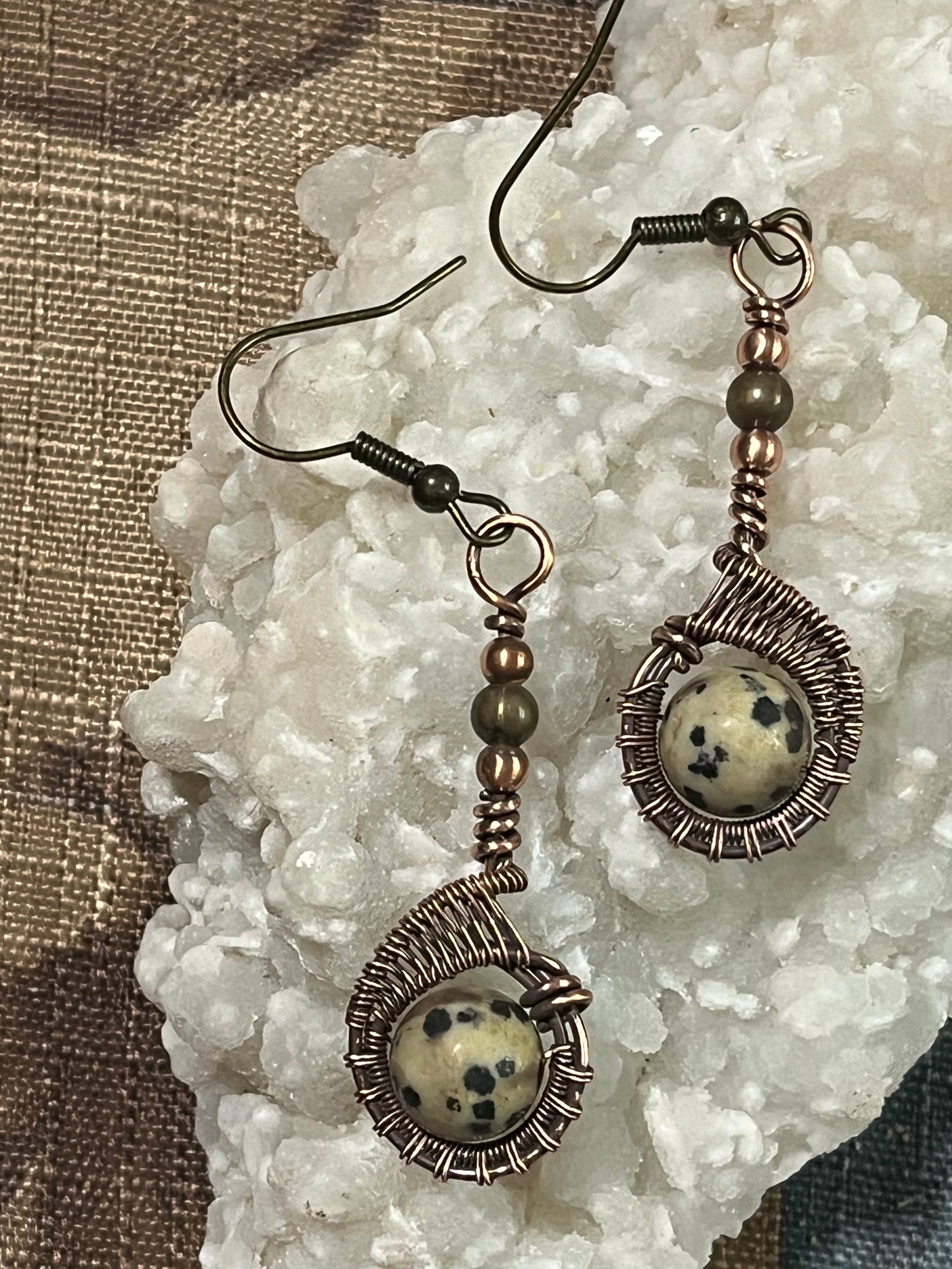 Dalmatian Jasper Earrings