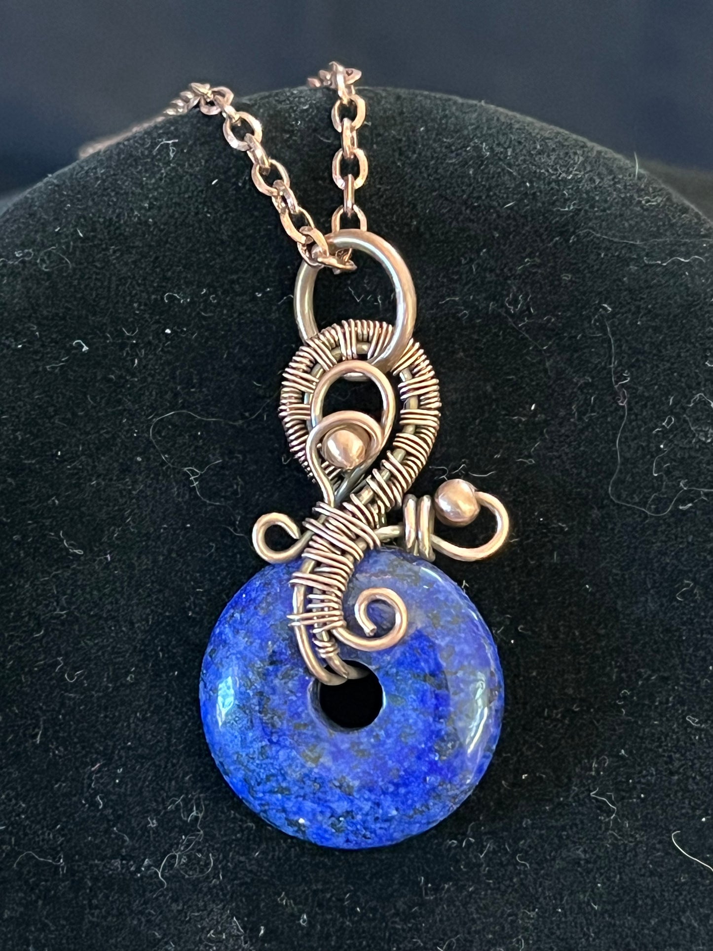 Lapis Lazuli Donut Pendant