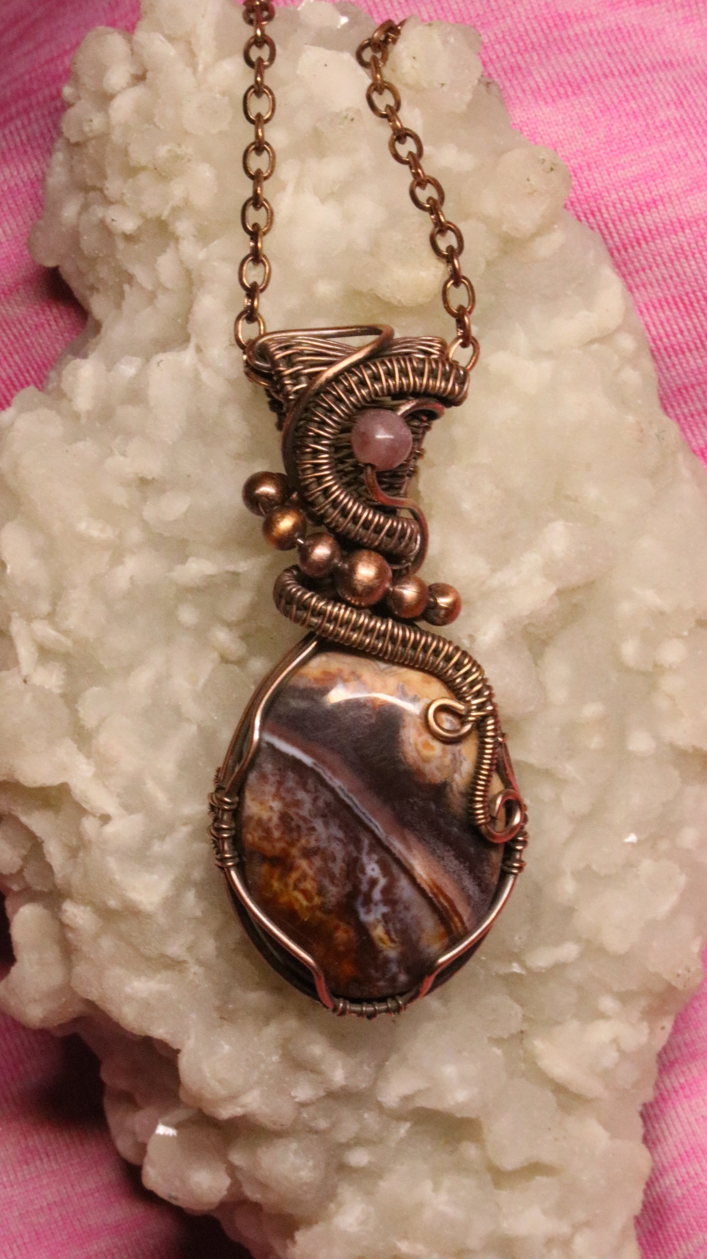 Crazy Lace Agate Pendant