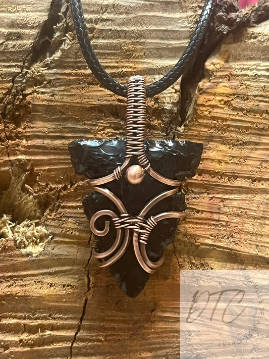 Obsidian Arrowhead Pendant
