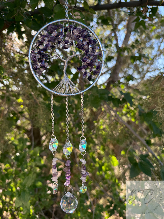 Amethyst Tree of Life Suncatcher