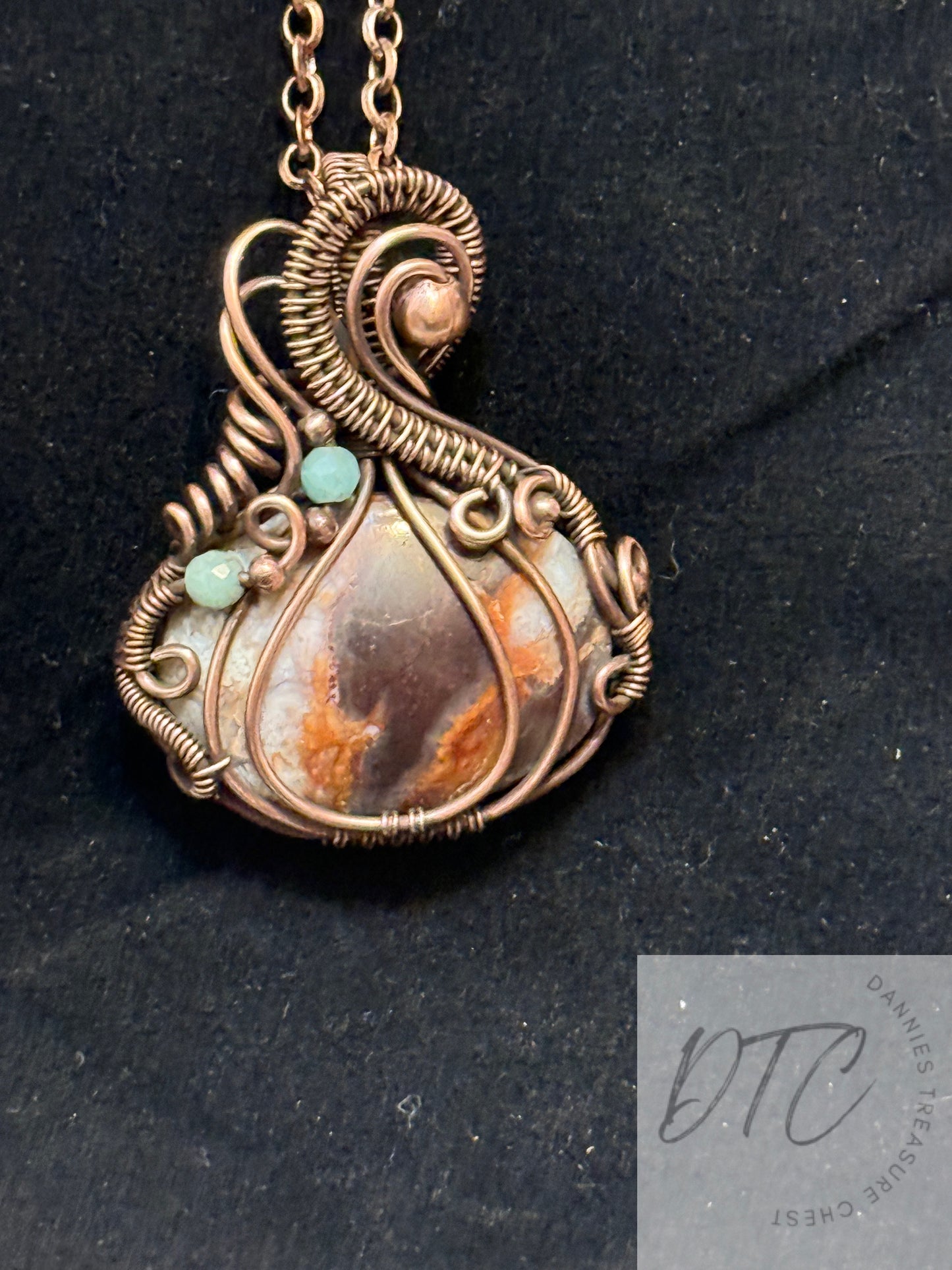 Crazy Lace Pumpkin Pendant