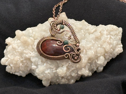Open Jasper Heart Pendant
