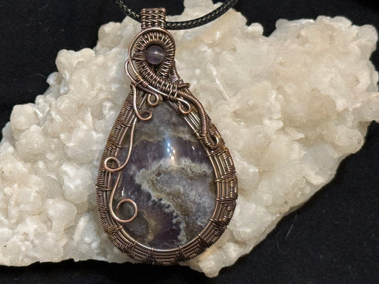 Chevron Amethyst Pendant