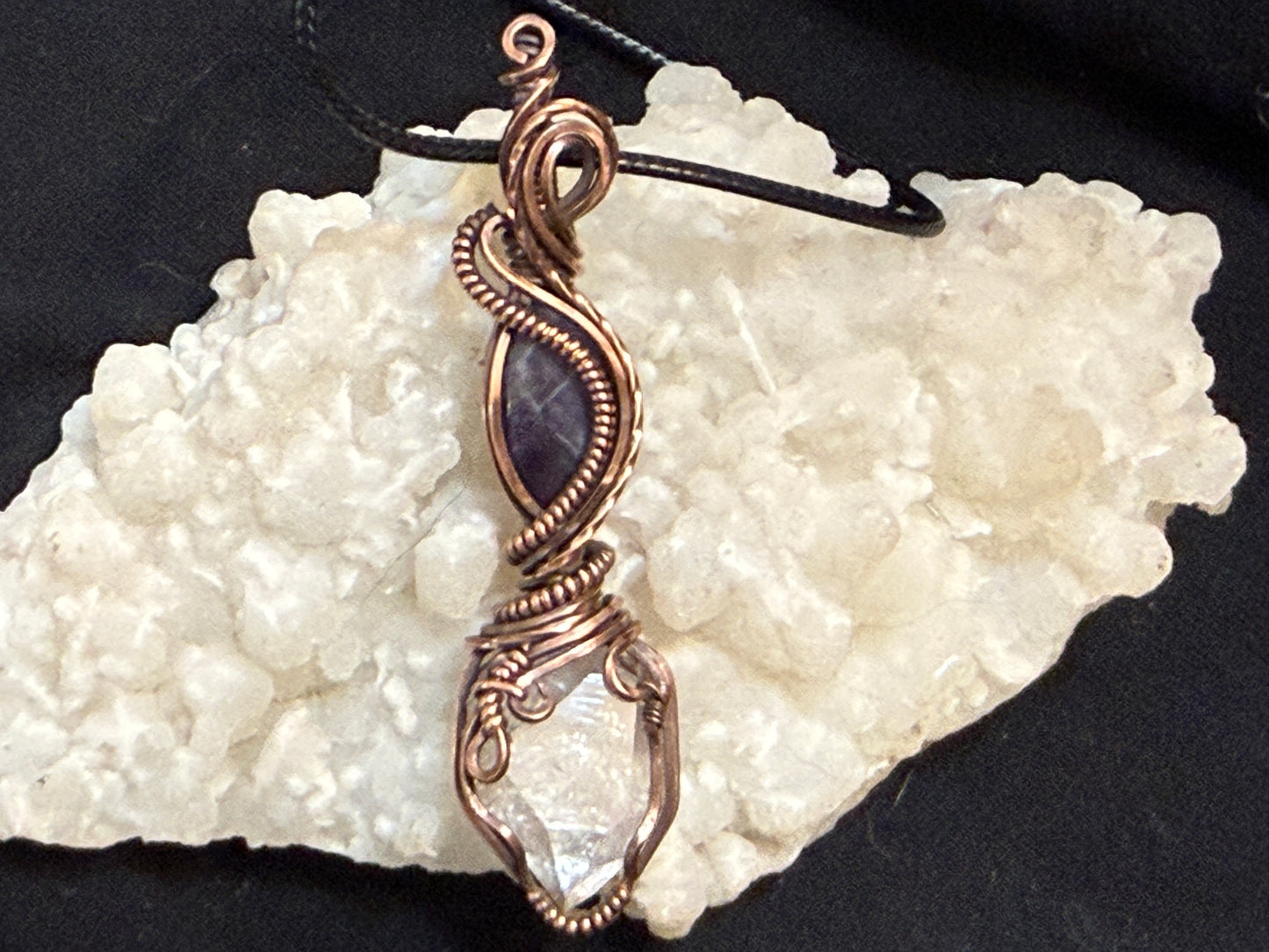 Crystal & Amethyst Pendant