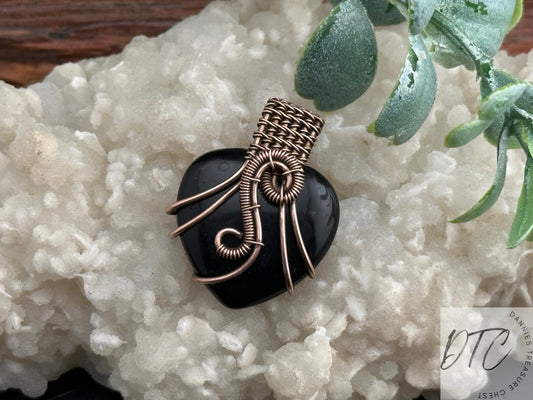 Black Obsidian Heart Pendant