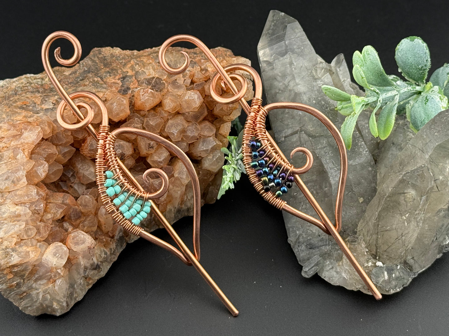 Copper hair pin