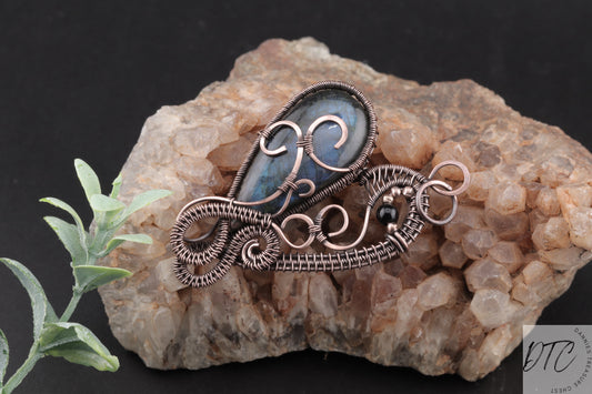Labradorite Open Heart Pendant