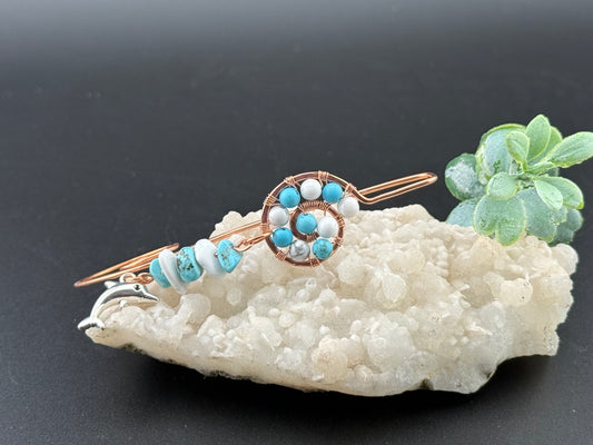 Spiral copper bookmark