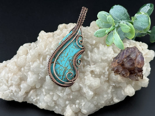 Lg Howlite Pendant