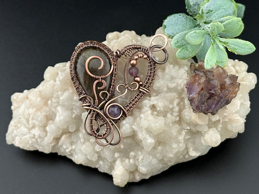 Labradorite Open Heart Pendant