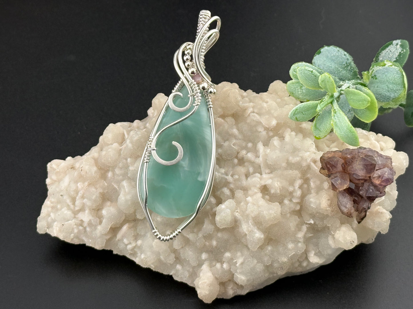 Hemimorphite Pendant